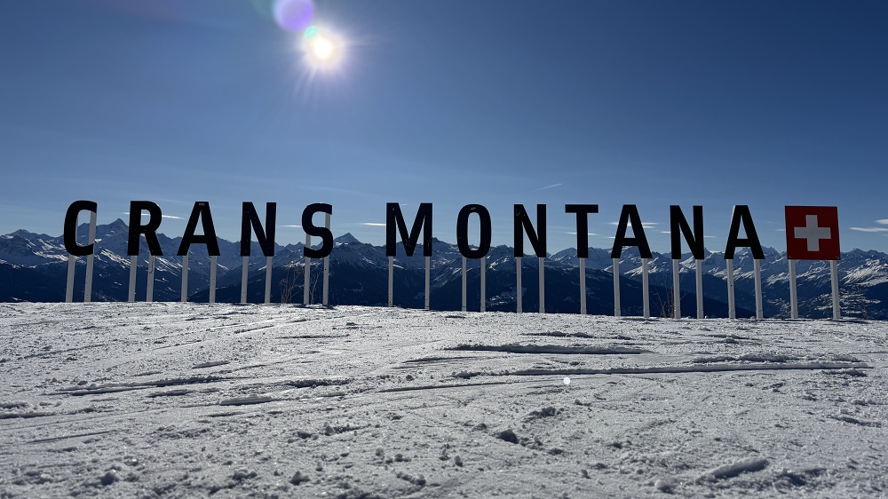 Crans-Montana Sign.